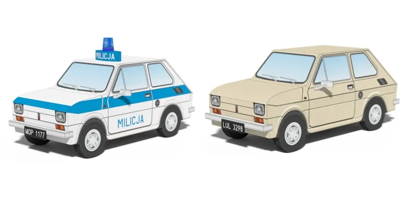 Fiat 126p + Milicja - Polícia